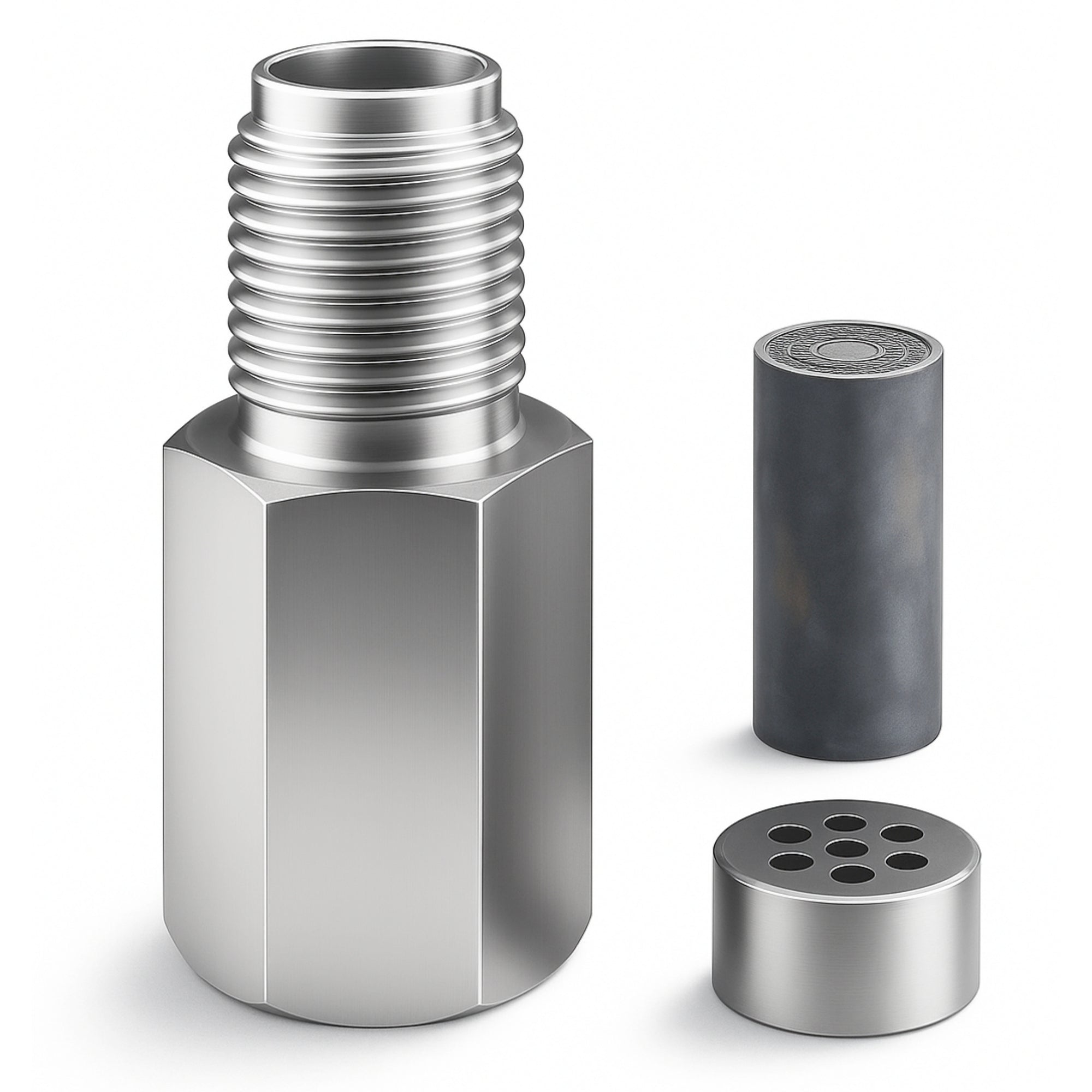 180 Degree Universal M18x1.5 O2 Sensor Spacer with Mini Cat - O2 Sensor Spacer