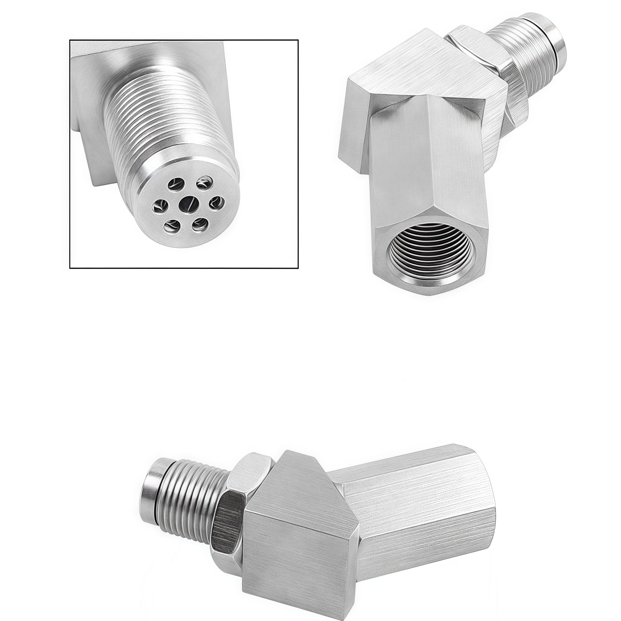 45 Degree Universal M18x1.5 O2 Sensor Spacer with Mini Cat - O2 Sensor Spacer