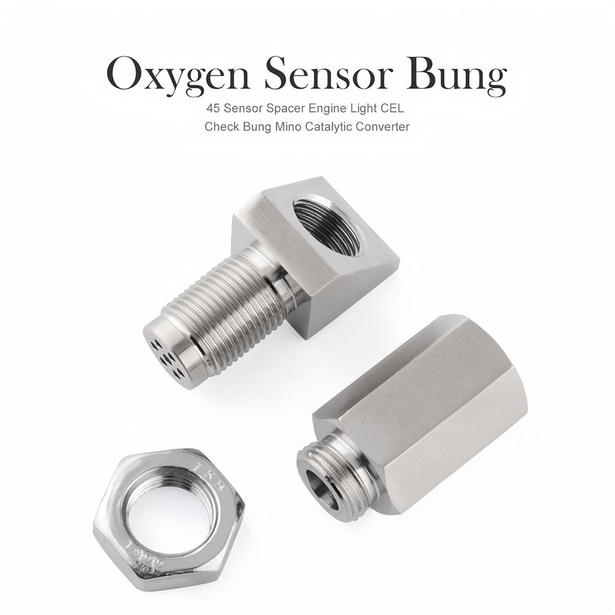 O2 Sensor Spacer Repco 45° Universal O2 Sensor Spacer with Mini Catalytic Converter – Elimina