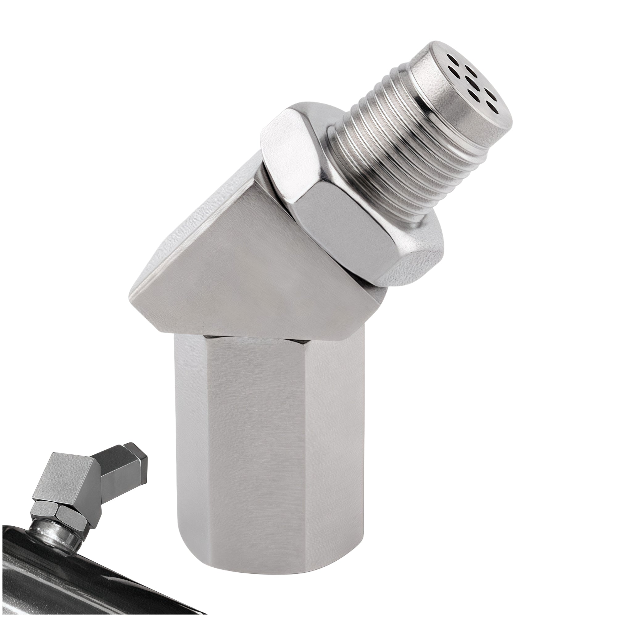 45 Degree Universal M18x1.5 O2 Sensor Spacer with Mini Cat - O2 Sensor Spacer