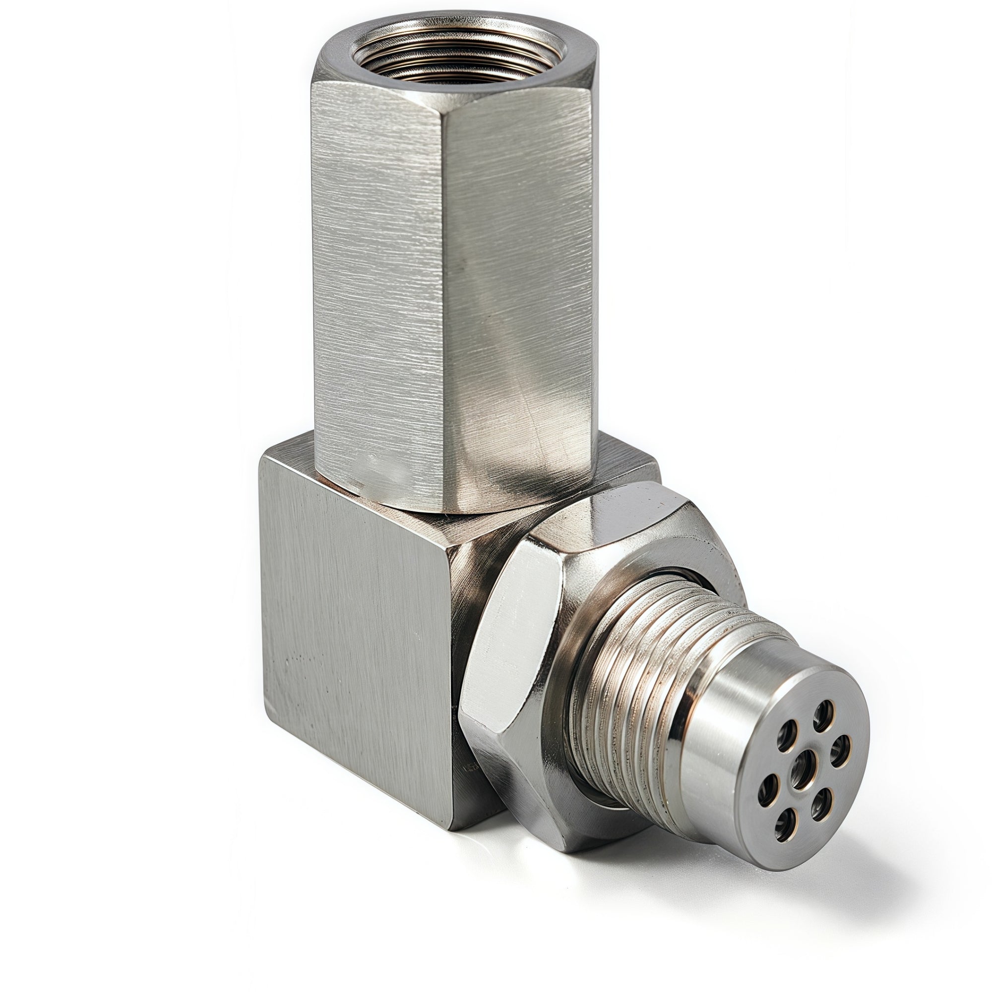 90 Degree Universal M18x1.5 O2 Sensor Spacer with Mini Cat - O2 Sensor Spacer
